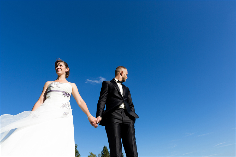 Brautpaar Fotoshootin beim Paffenberg in der Nähe von Zell im Wiesental